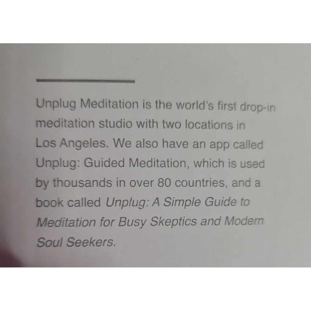 UNPLUG Meditation Ultrasonic Aromatherapy Diffuser Essential Oil Humidifier *NIB